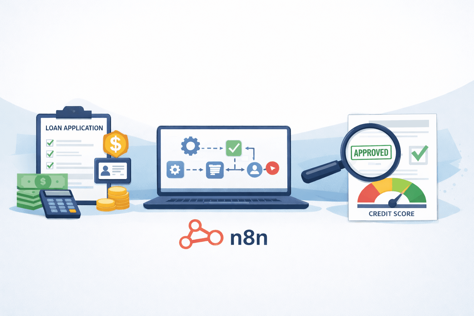 Loan processing workflow automation with n8n