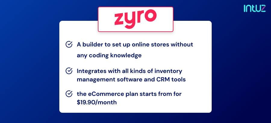 Zyro ecommerce platform 