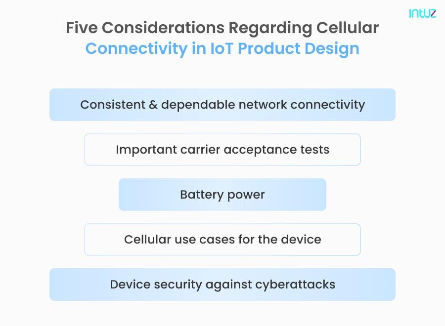 Consideration regarding cellular connectivity in IoT Product Design