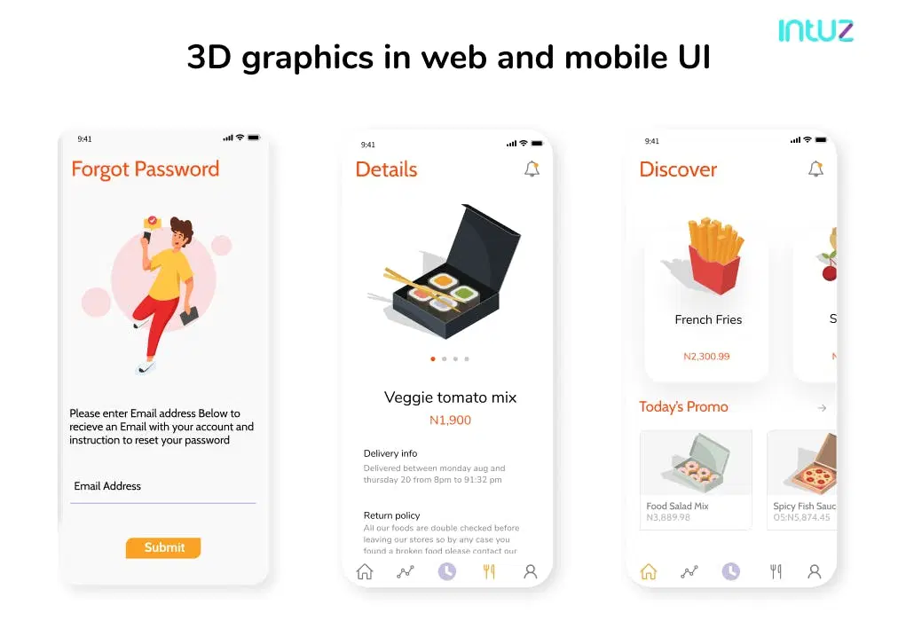 3D graphics in web and mobile UI