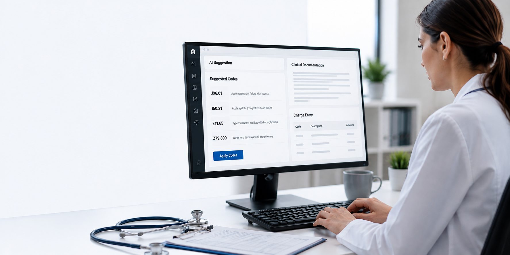 AI-Assisted Medical Coding for Charge Entry Automation