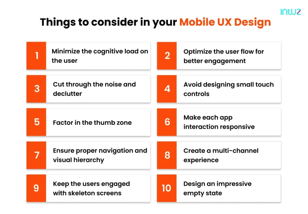 Mobile app ux design consideration