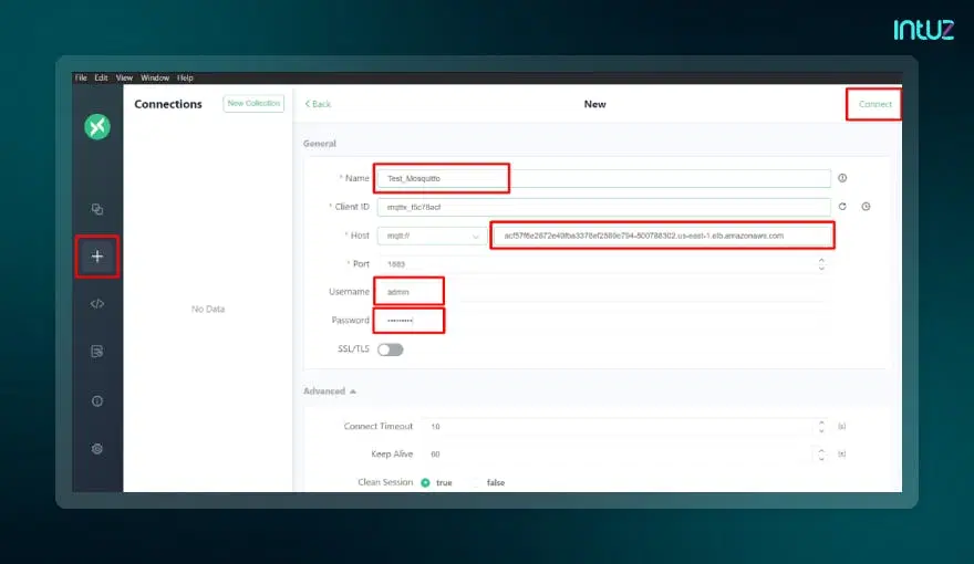 create a new connection and add the needed details into it and click on Connect.

