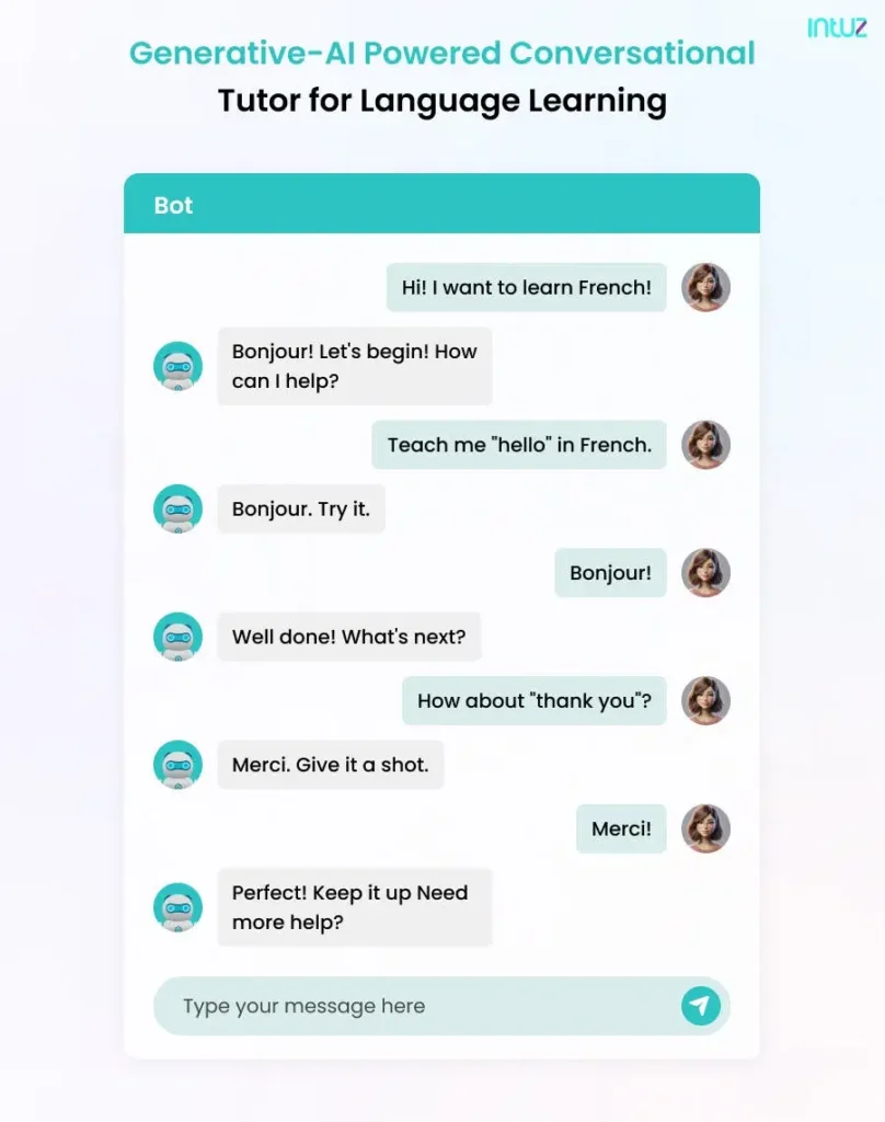 generative-ai powered conventional tutor for language learning