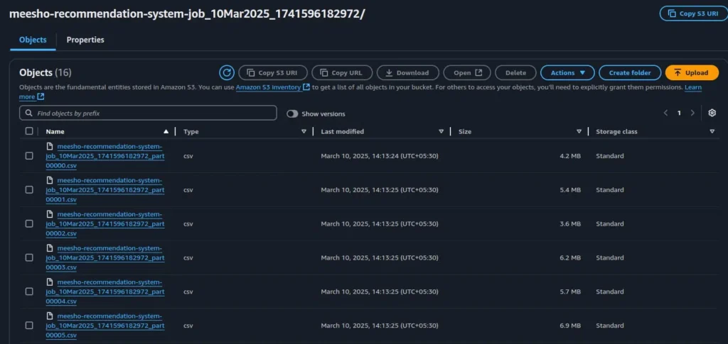 meesho recommendation system job