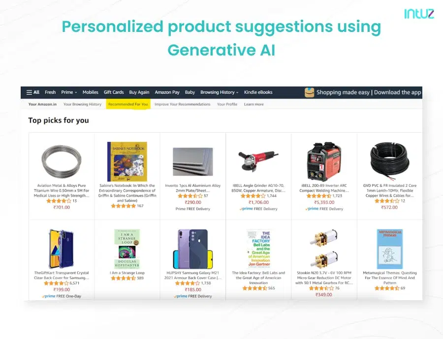 personalize product suggestion using generative ai