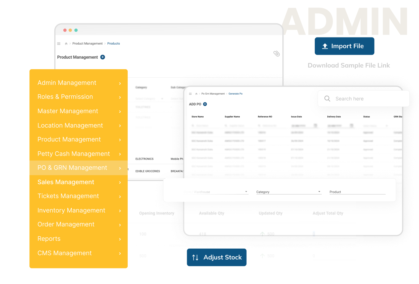 Admin Panel and Cashier Portal