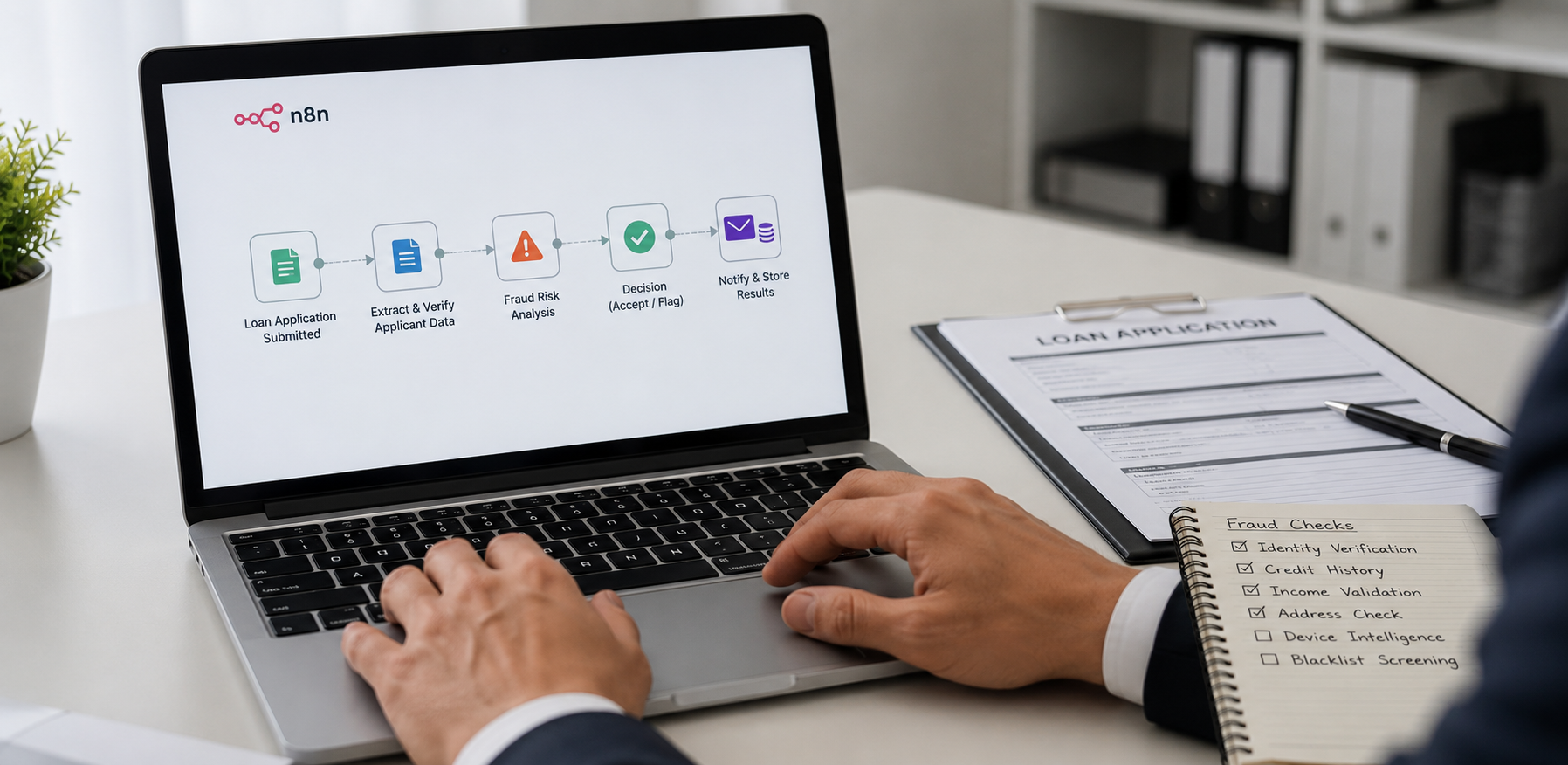 How to Automate Loan Application Fraud Detection Workflow with n8n