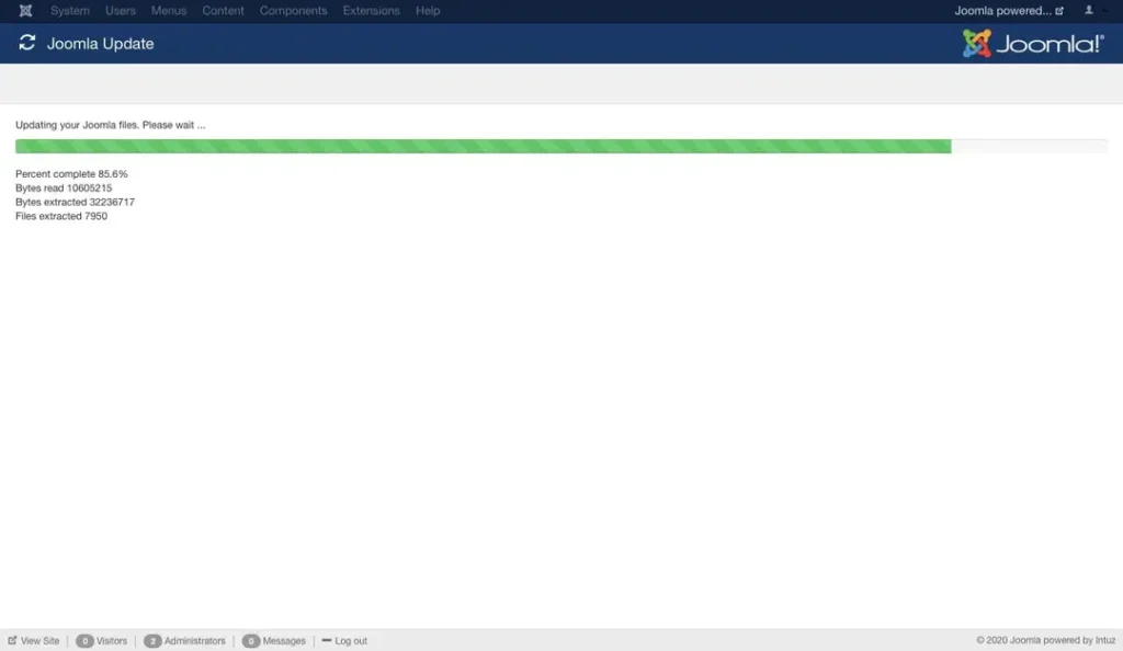 how to update joomla