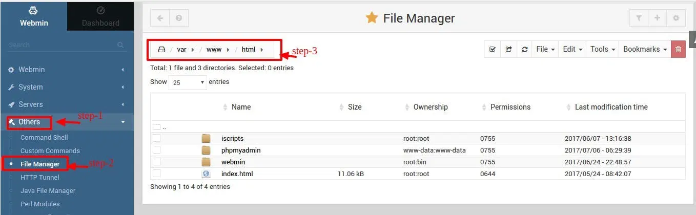 Webmin Other File Manager