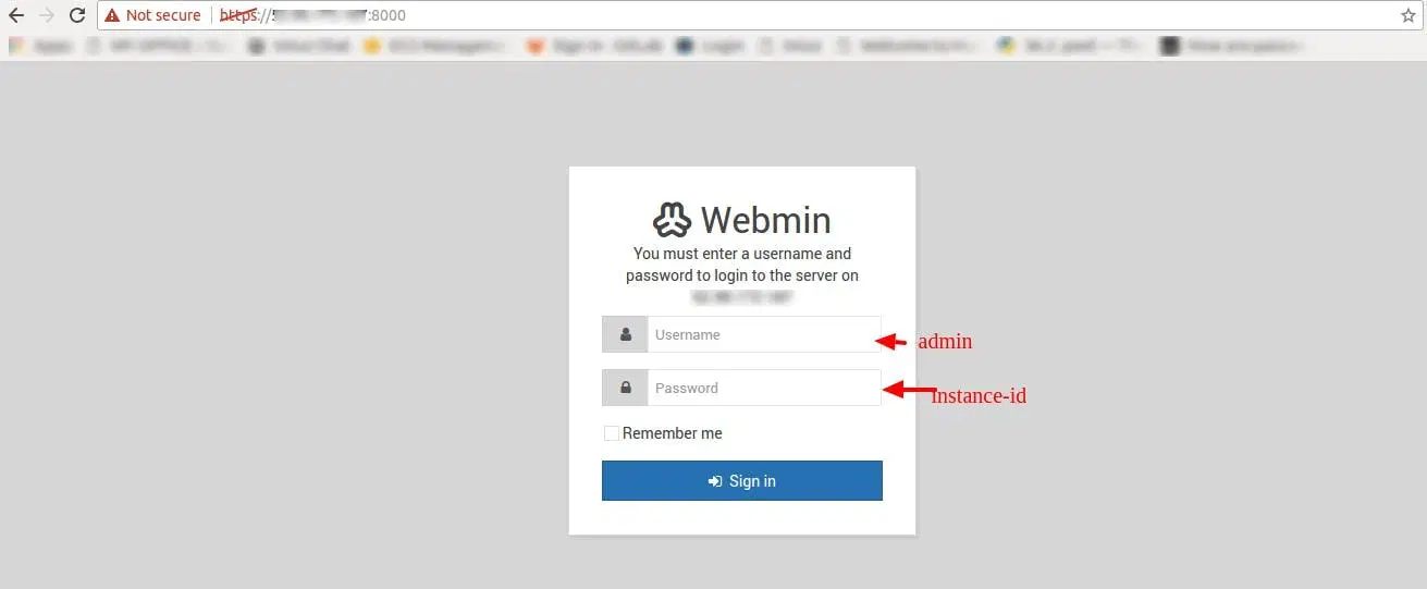 Webmin Login Page