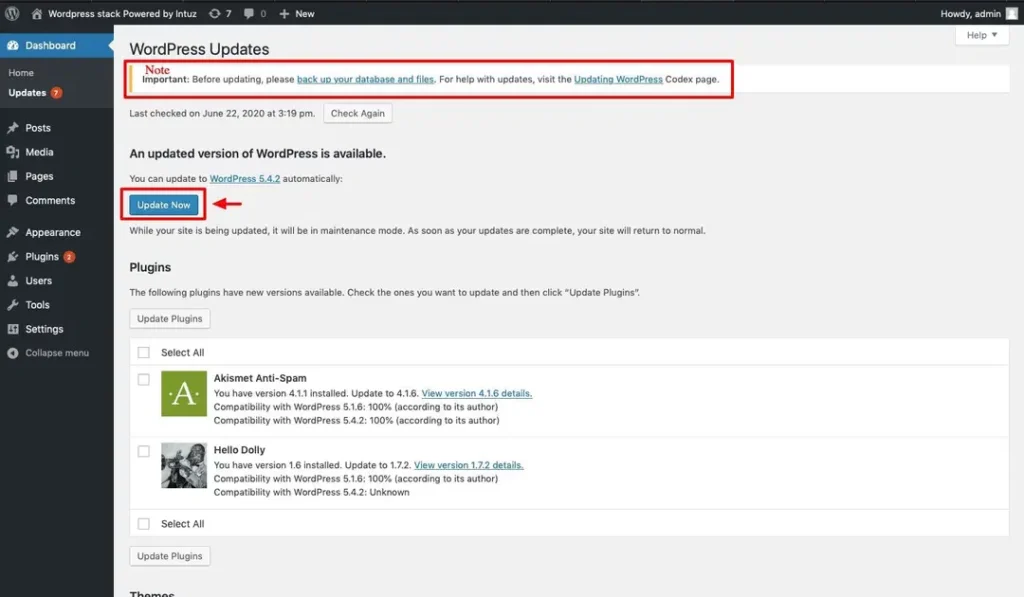 WordPress Update