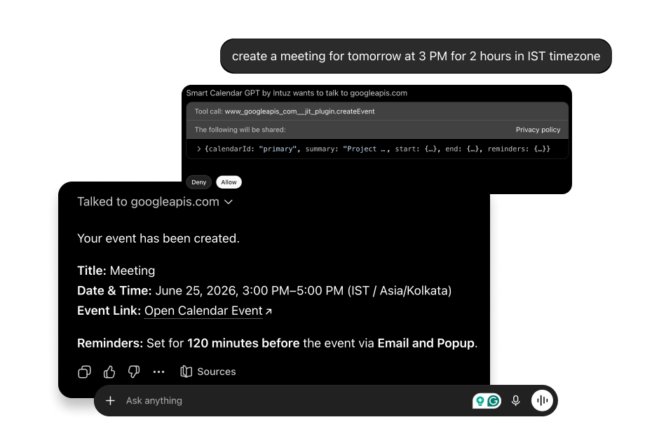 AI Powered Natural Language Scheduling